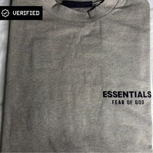 Fear of God Essentials FW24 Heather Grey T Shirt Size Small - Oversized